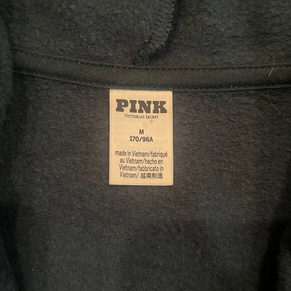 Victoria's Secret PINK Ivy Fleece Full-Zip Hoodie Jacket (Deep Forest Game Day) - Picture 4 of 6